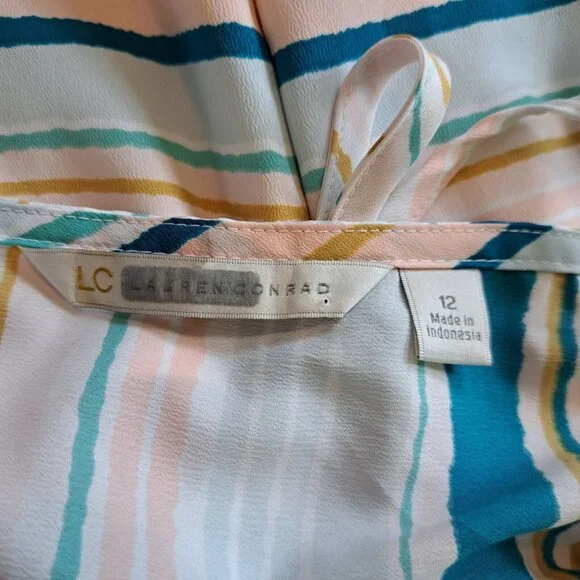 Lauren Conrad Striped Mid Dress Women's Size 12 - Picture 9 of 10